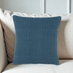 Bruges Waffle Filled Cushion in Ink Blue