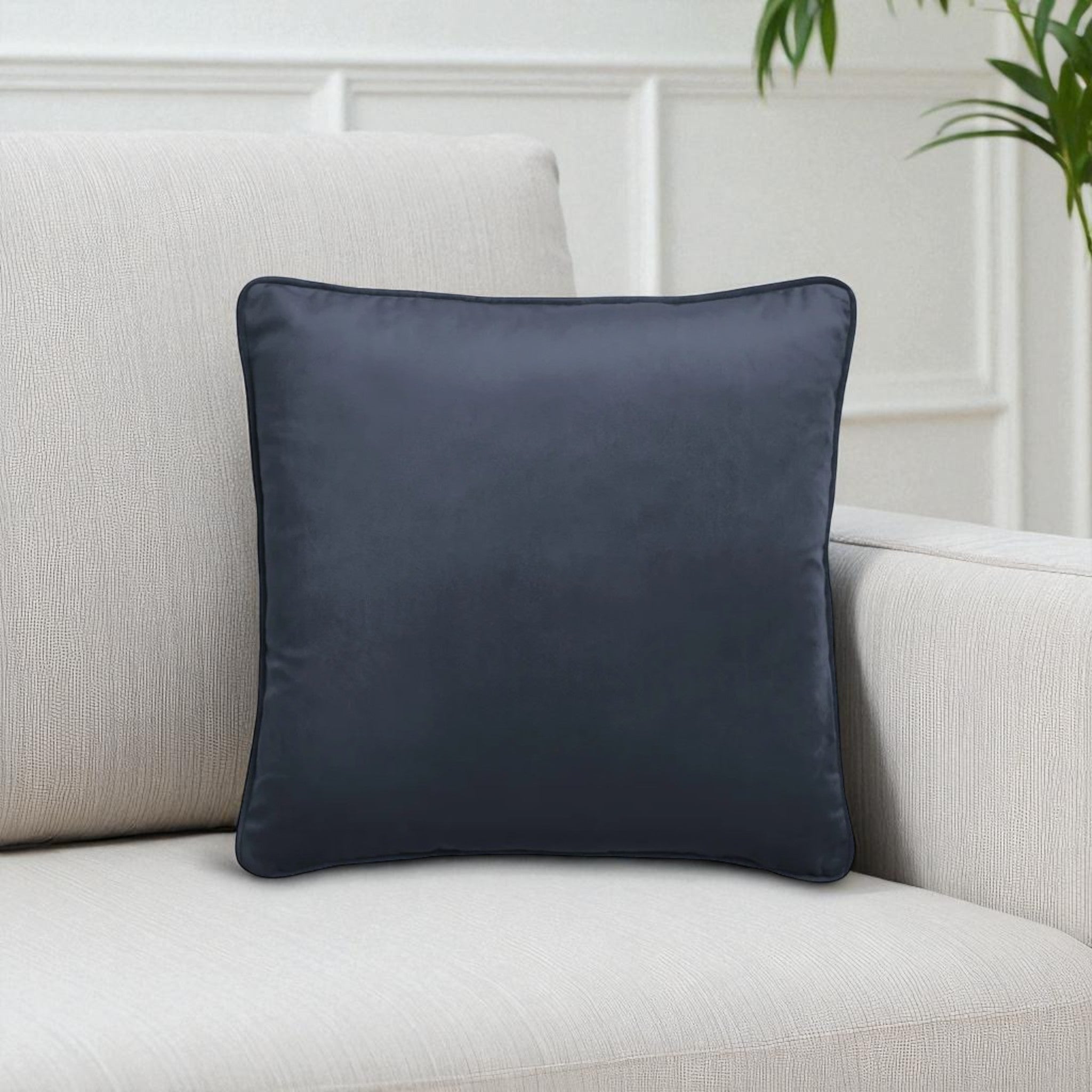 Montrose Velvet Filled Cushion in Navy