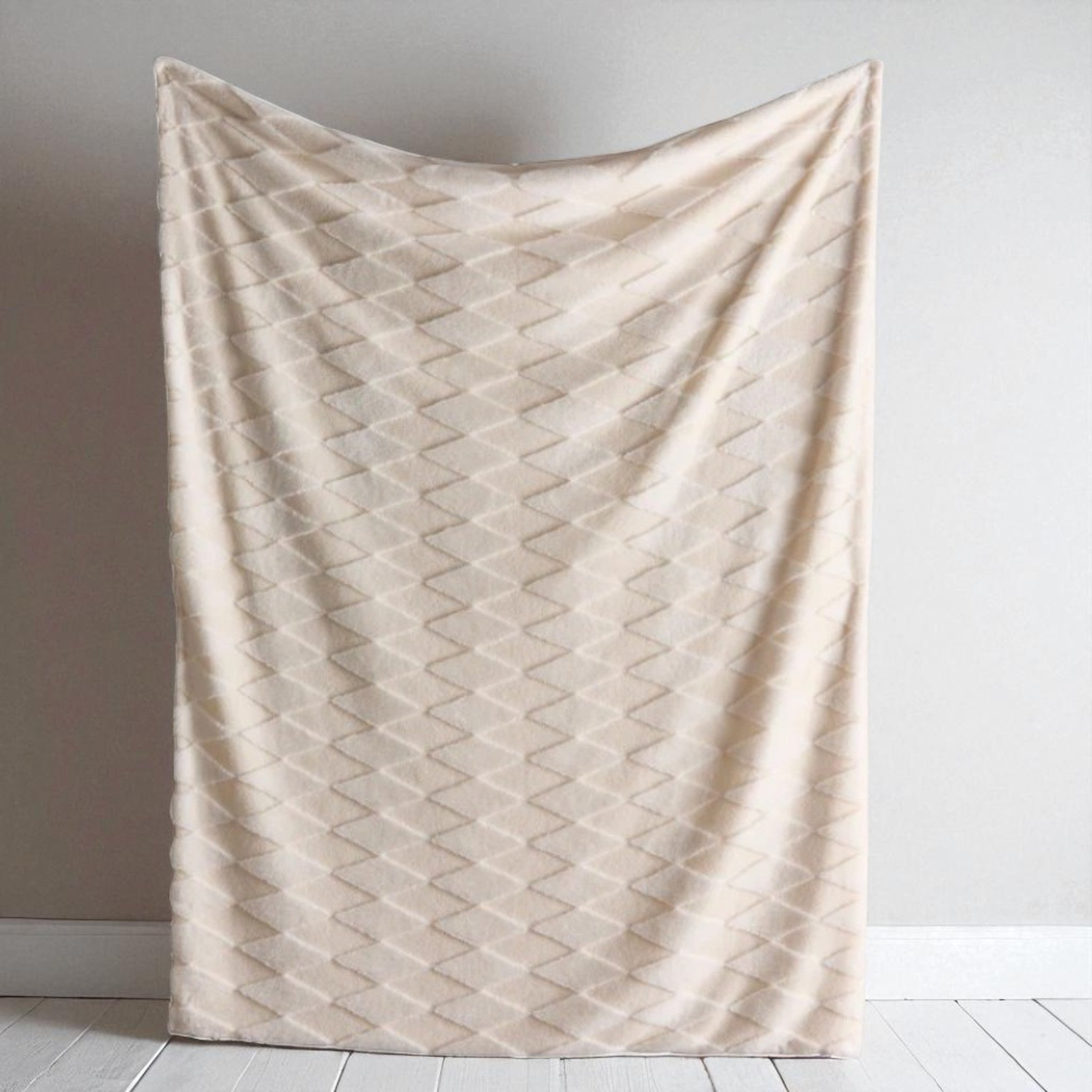 Throw Cosy Diamond in Natural