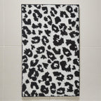 Bath Mat Animal Print in Black