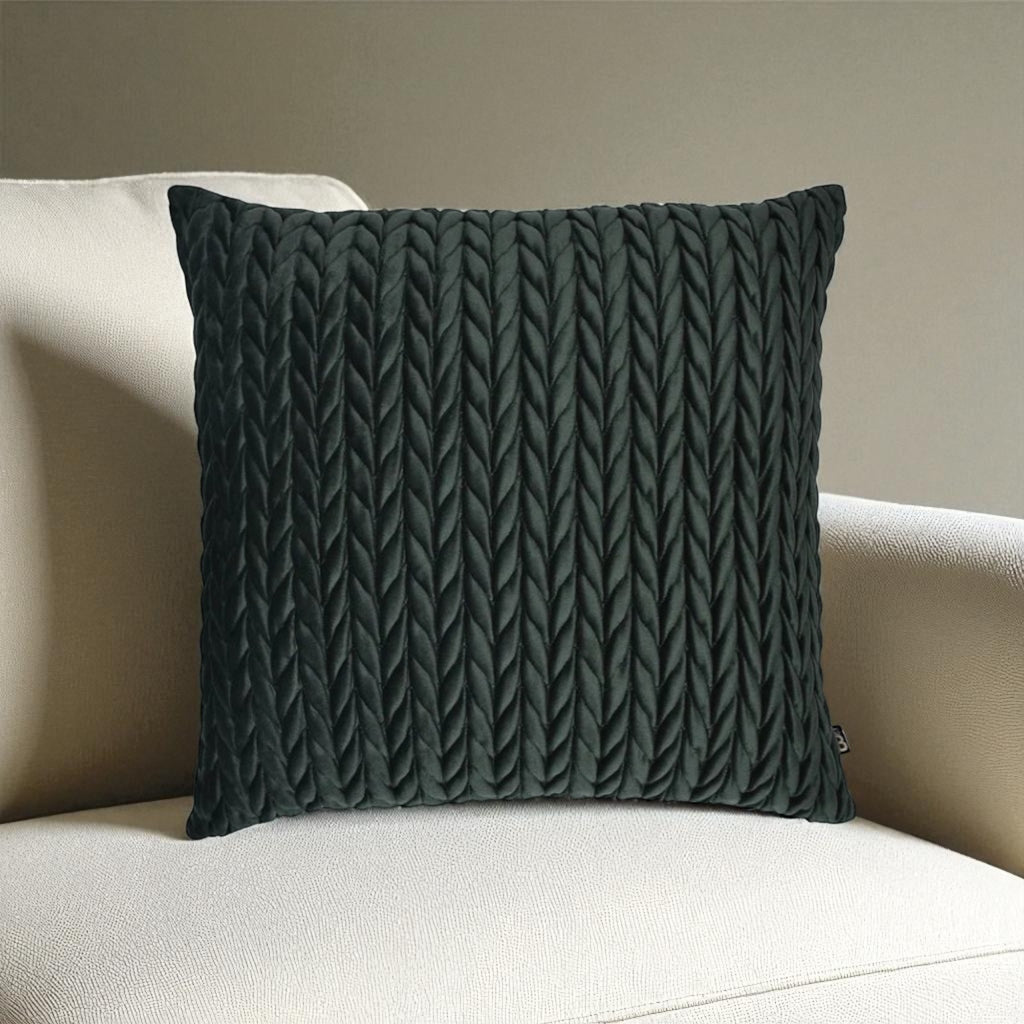 Filled Cushion Amory in Bottle Green