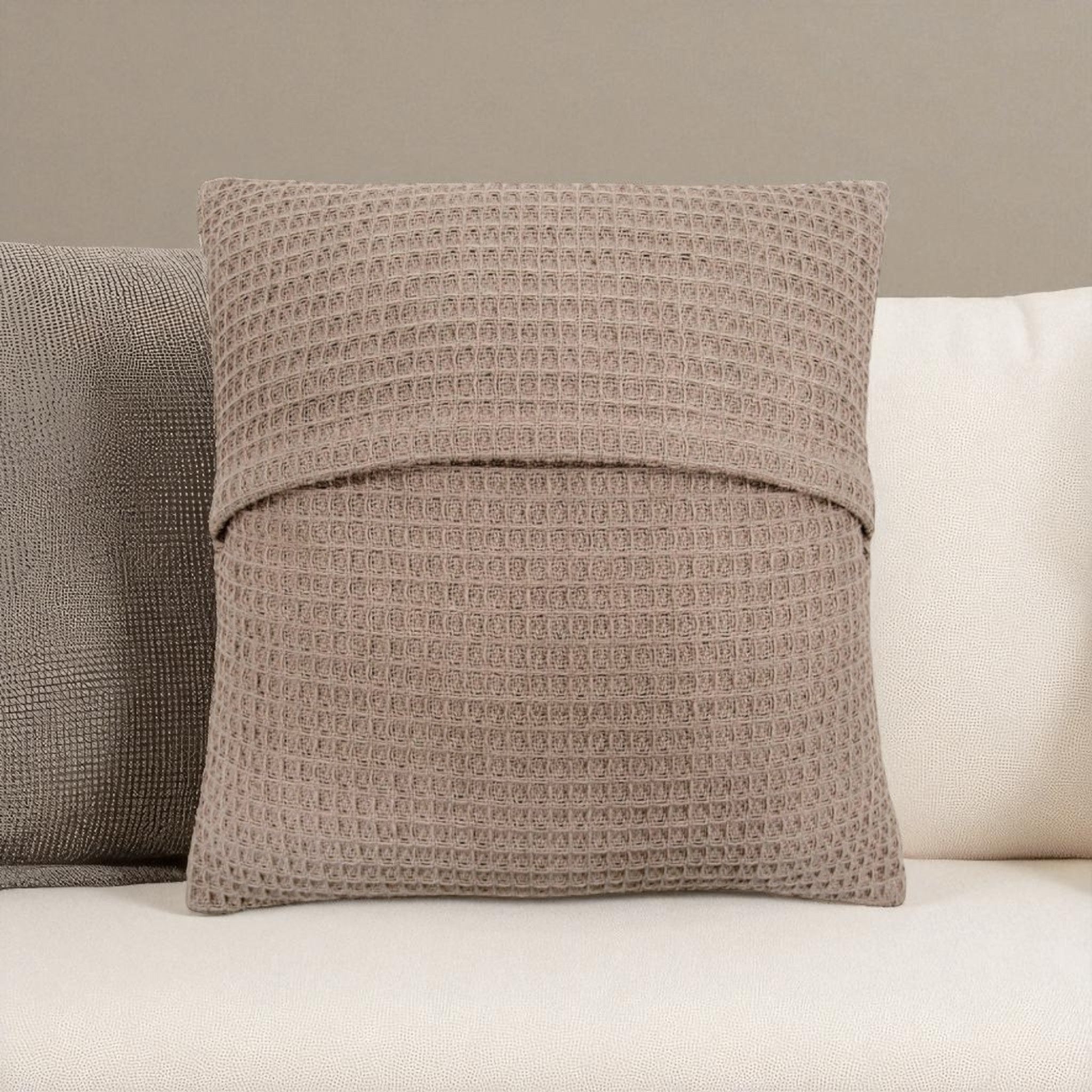 Bruges Waffle Filled Cushion in Linen
