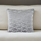 Kendal Silver Geometric Jacquard Filled Square Cushion