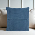 Bruges Waffle Filled Cushion in Ink Blue