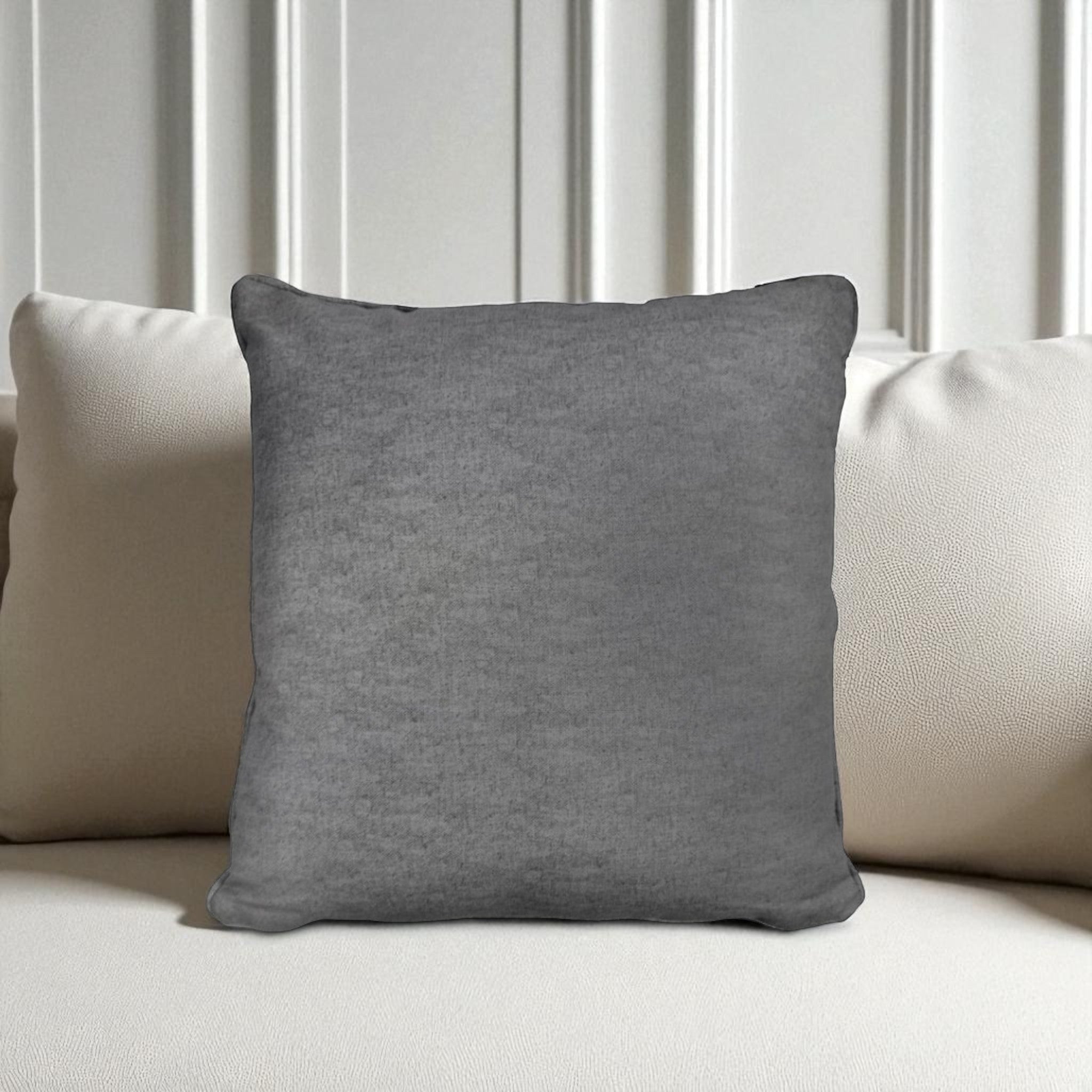 Sorbonne 100% Cotton Filled Cushion in Charcoal