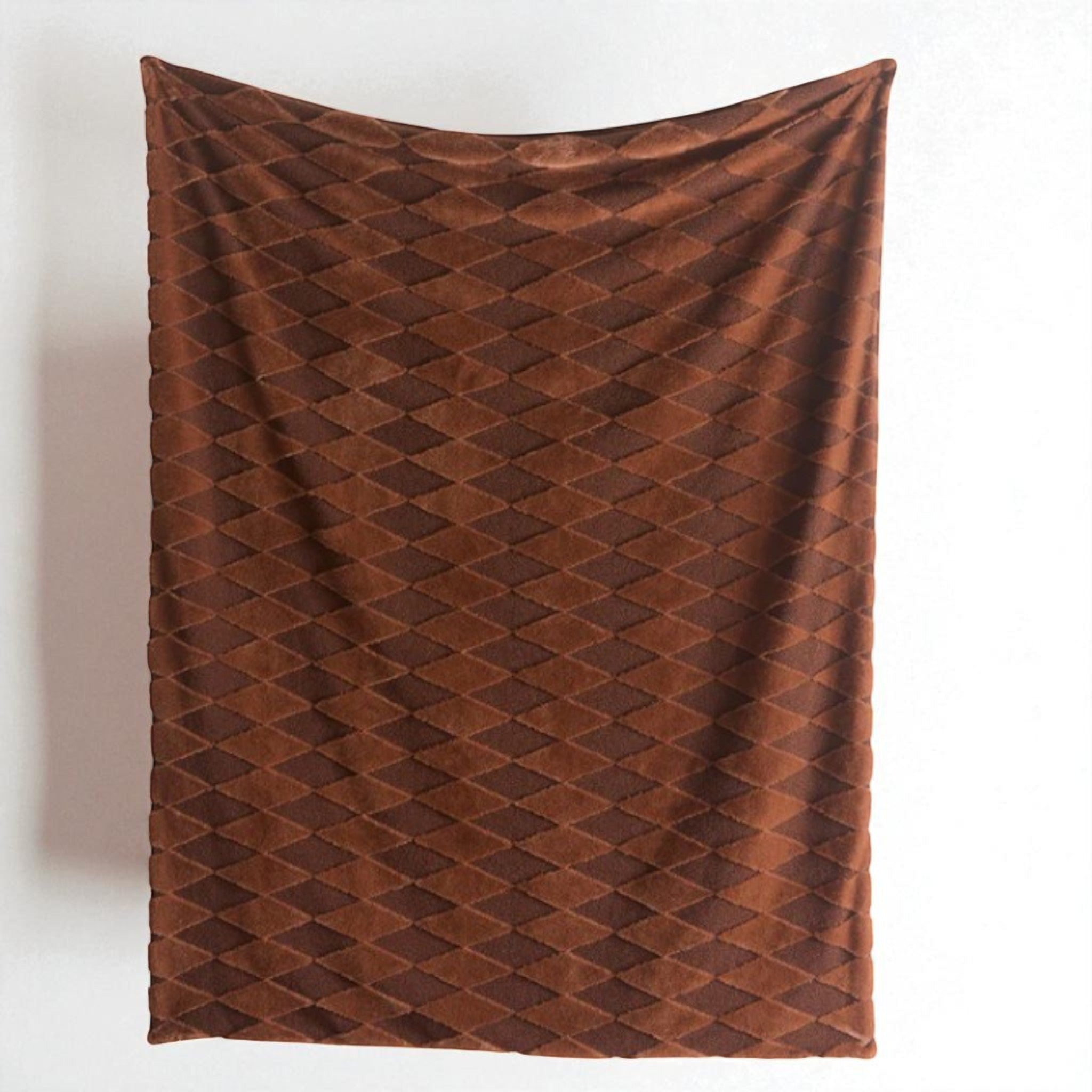 Throw Cosy Diamond in Chocolate