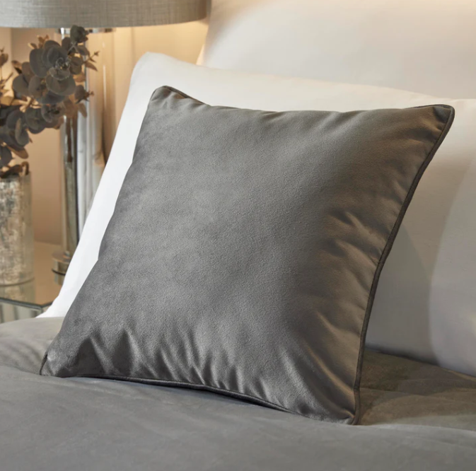 Filled Cushion Melanie in Slate
