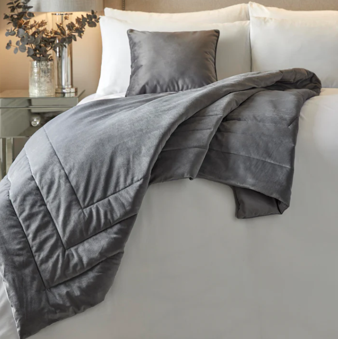Filled Cushion Melanie in Slate