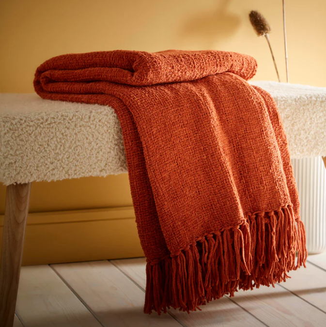 Throw Chenille in Terracotta