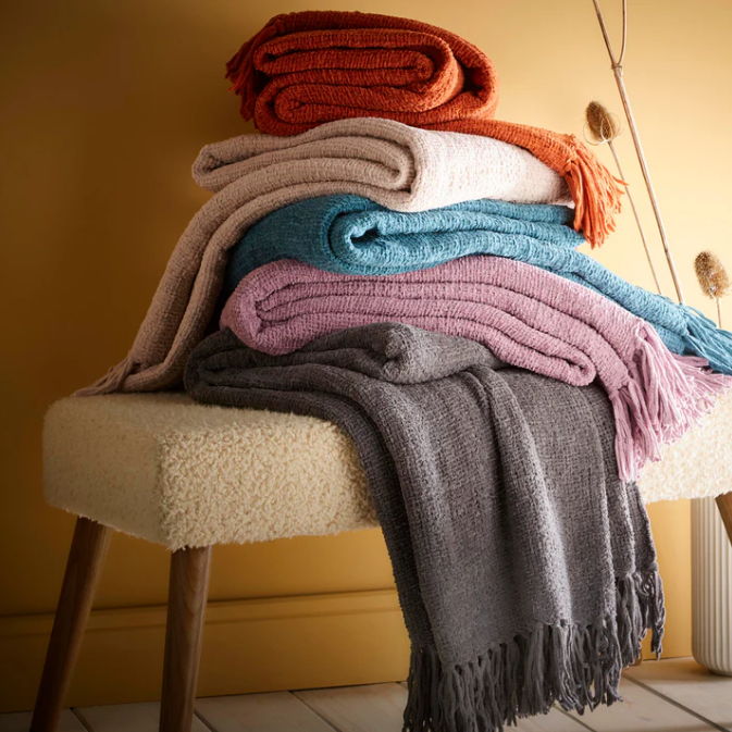 Throw Chenille Loft in Heather