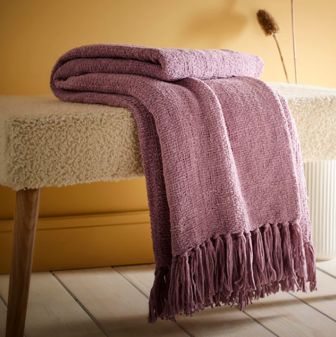 Throw Chenille Loft in Heather