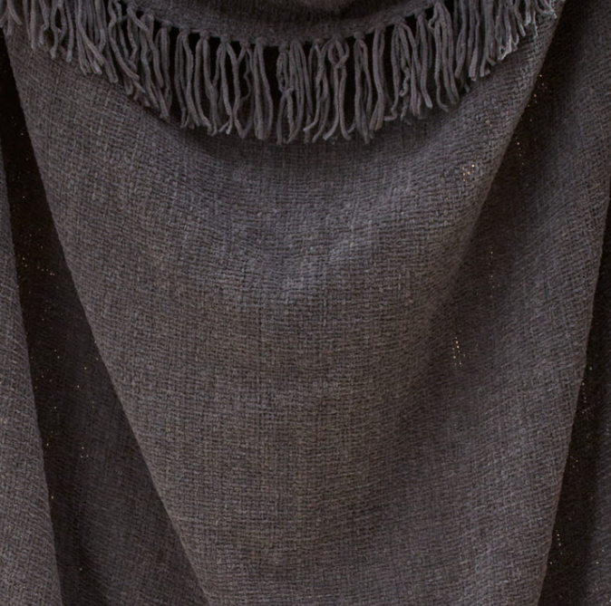 Throw Chenille in Charcoal