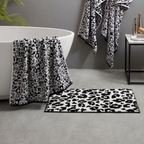 Bath Mat Animal Print in Black