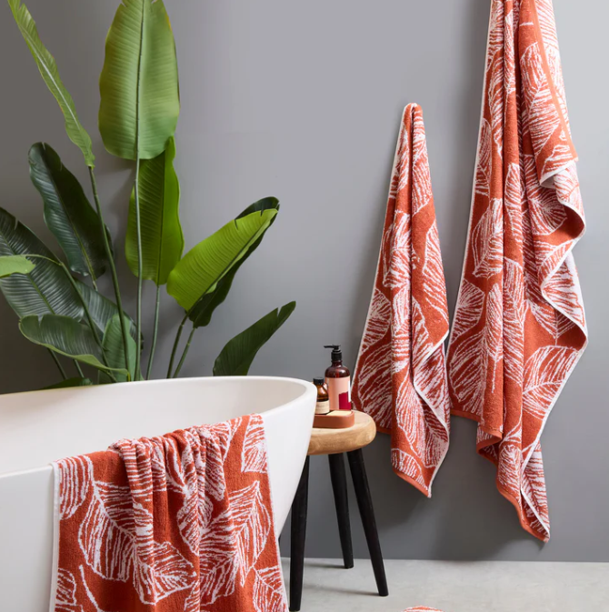 Matteo Towels in Terracotta
