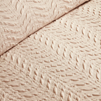 Duvet Cover Set Embossed Curve Print in Natural