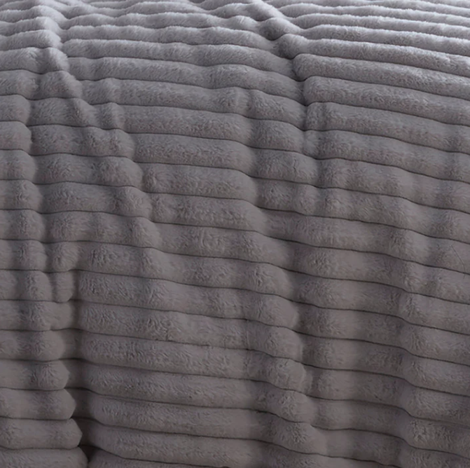 Duvet Cover Set Fleece in Grey