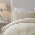 Waffle Duvet Cover Set in Natural
