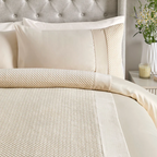 Duvet Cover Set Velvet & Satin in Natural