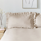 Duvet Cover Set Frill in Natural