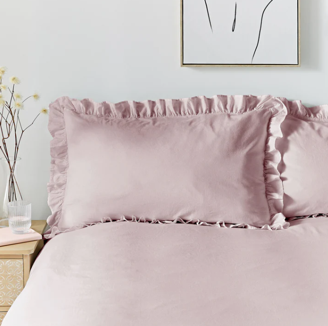 Duvet Cover Set Frill in Lavender