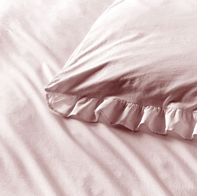 Duvet Cover Set Frill in Lavender