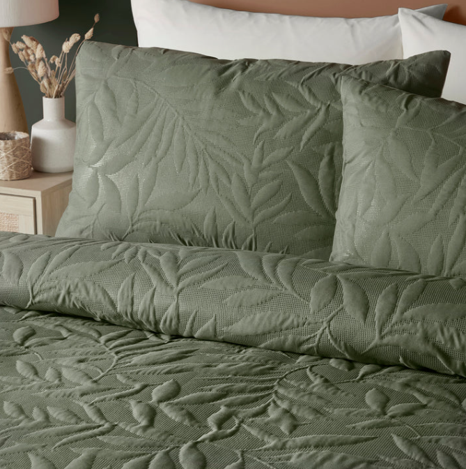Duvet Cover Set Dimensional in Dark Green