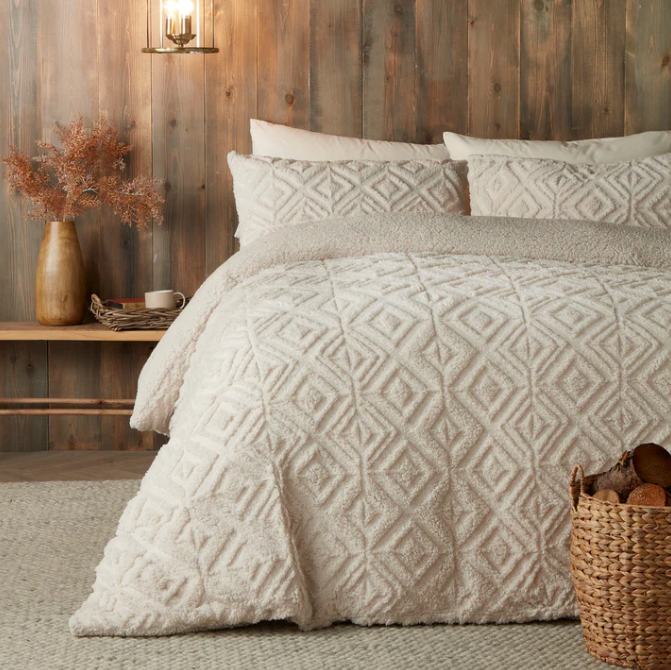 Duvet Cover Set Fleece in Natural