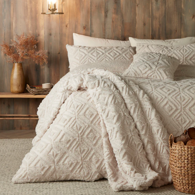 Duvet Cover Set Fleece in Natural