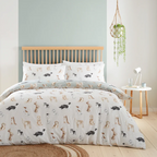 Duvet Cover Set Dogs in Duck Egg