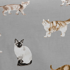 Duvet Cover Set Cats in Duck Egg