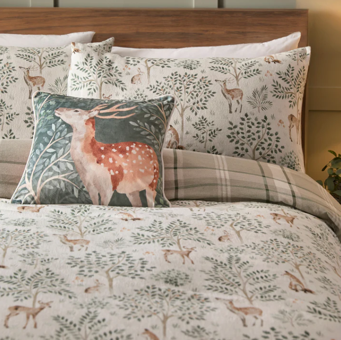 Duvet Cover Set Forest Animals in Natural