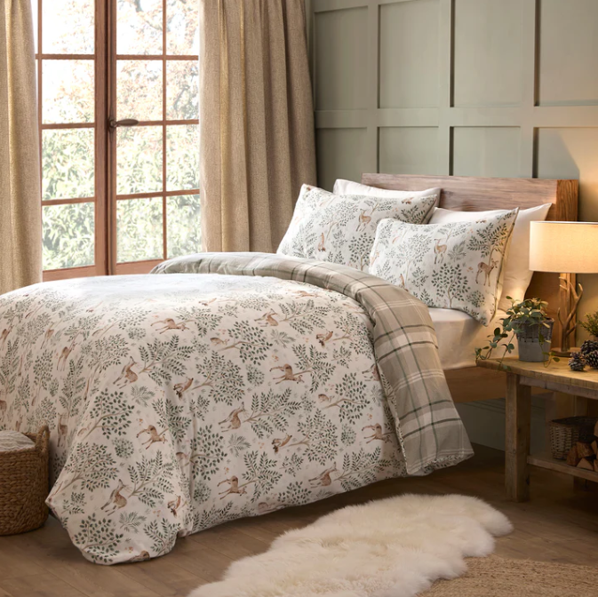 Duvet Cover Set Forest Animals in Natural