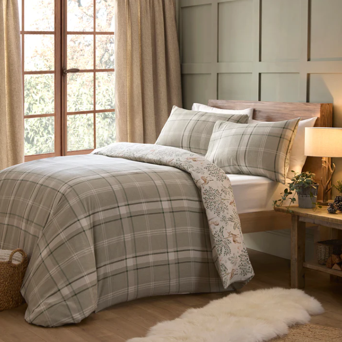 Duvet Cover Set Forest Animals in Natural
