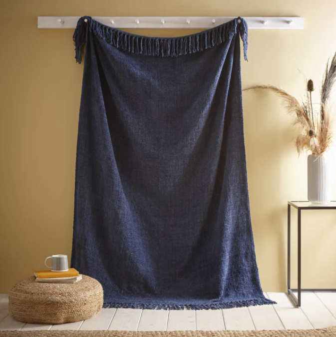 Bedspread Chenille in Navy
