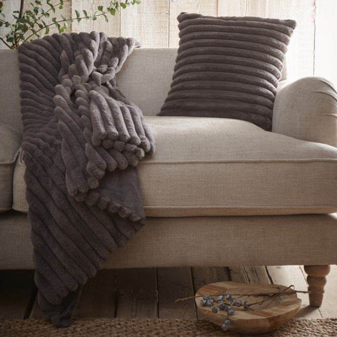 Bedspread Morritz in Charcoal