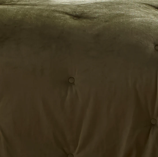 Bedspread Velvet in Olive