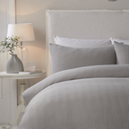 Duvet Cover Set Waffle in Silver