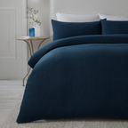 Duvet Cover Set Waffle in Navy