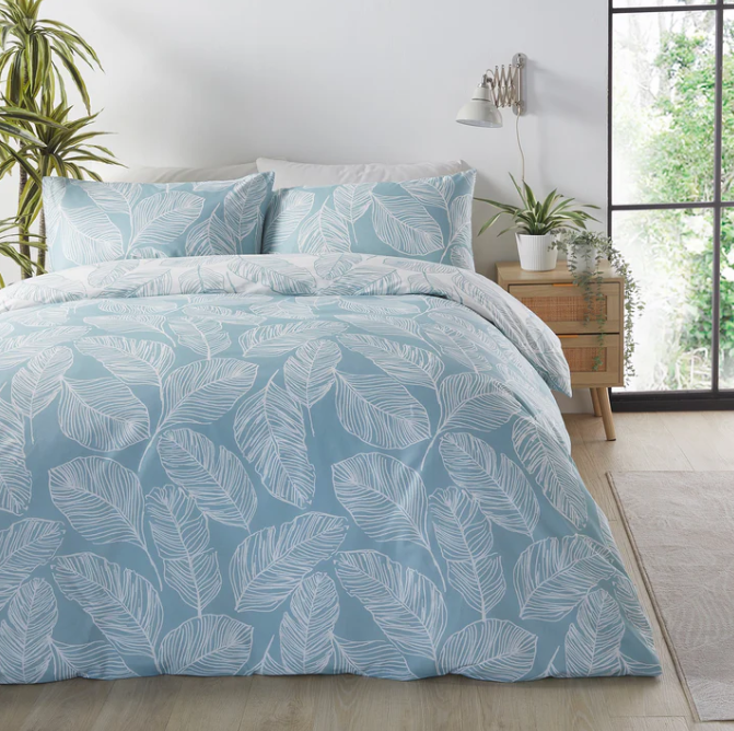 Duvet Cover Set Botanical in Duck Egg