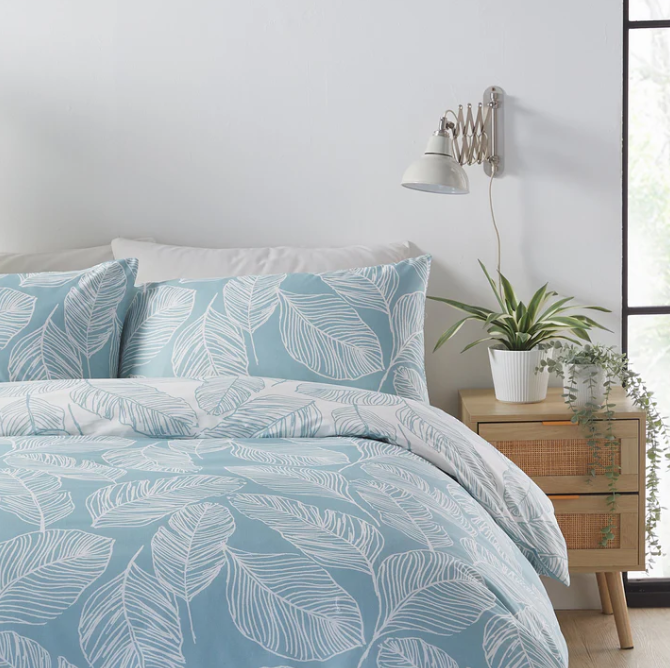 Duvet Cover Set Botanical in Duck Egg