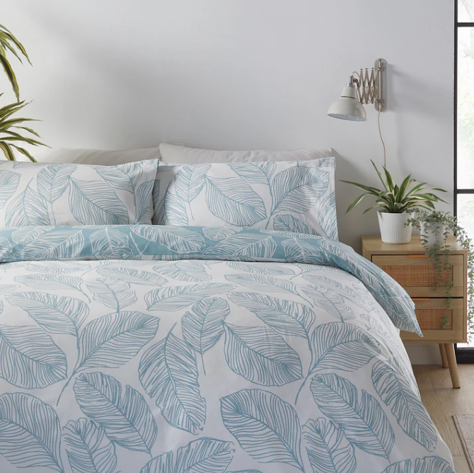 Duvet Cover Set Botanical in Duck Egg