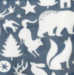 Throw Scandi Animals Snug in Navy