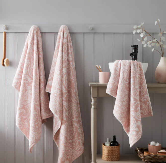 Bath Sheet Aveline in Soft Pink