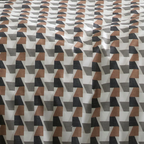 Patterned Duvet Cover Set in Brown