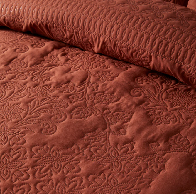 Duvet Cover Set in Terracotta