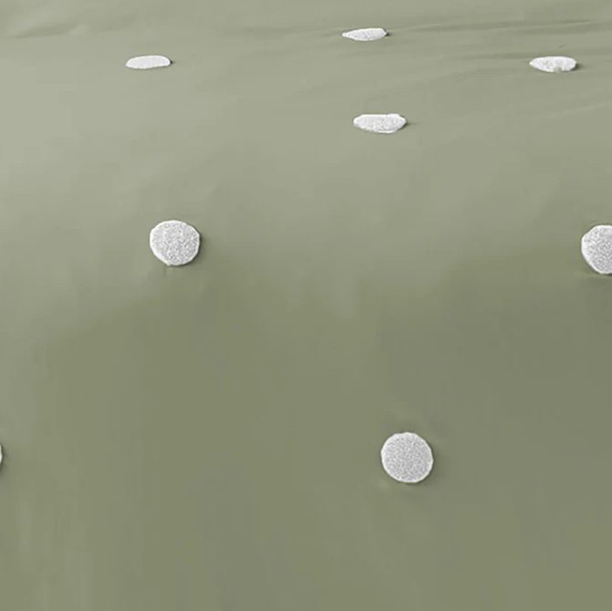 Duvet Cover Set Polka Dot in Sage