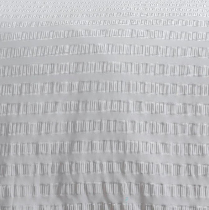 Duvet Cover Set Honley Seersucker in White