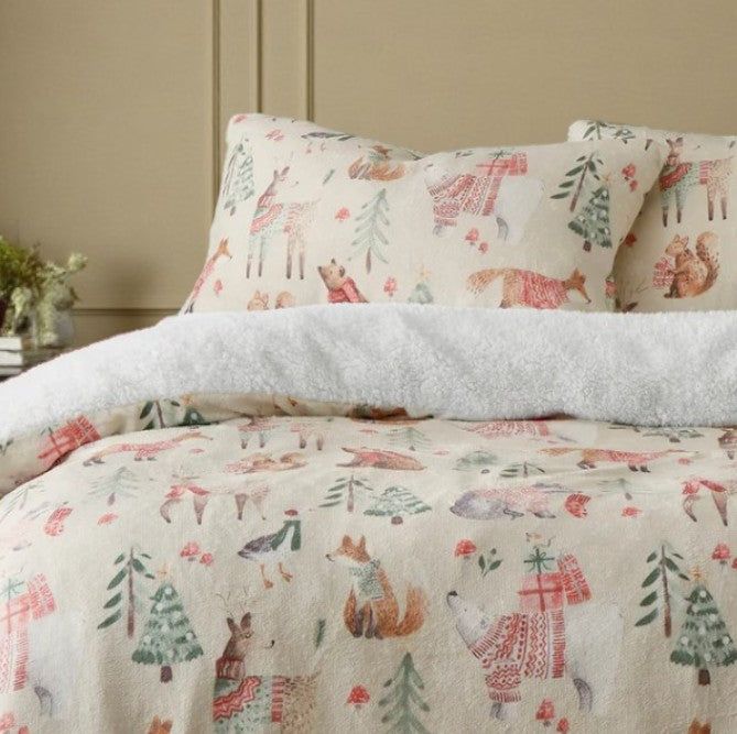 Duvet Cover Set Woodland Animals in Natural