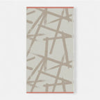 Leda Bath Towels in Natural/Coral