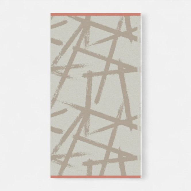 Leda Bath Towels in Natural/Coral